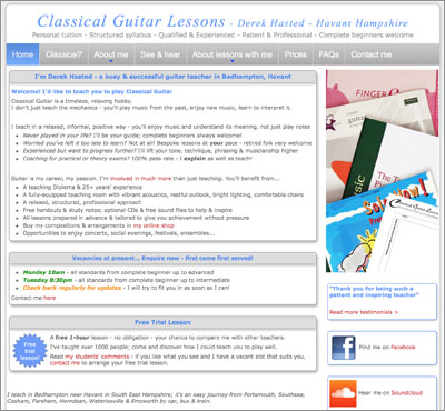 Private Guitar Lessons - Hampshire